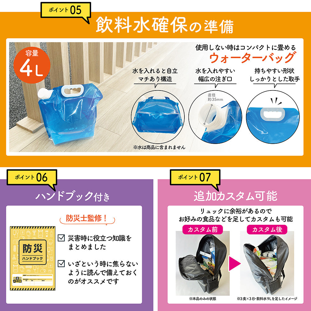 ルミカライトが入った防災バッグ20点セット – ペンライトストア
