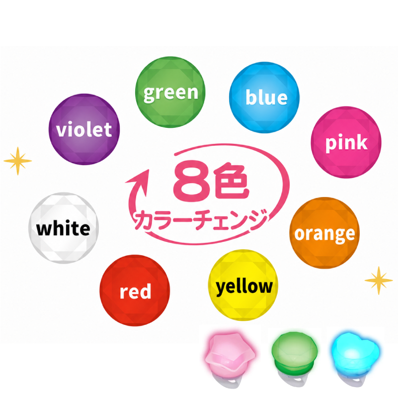 ルミジュエル 全3種 | 8色カラーチェンジリングライト | ライブに