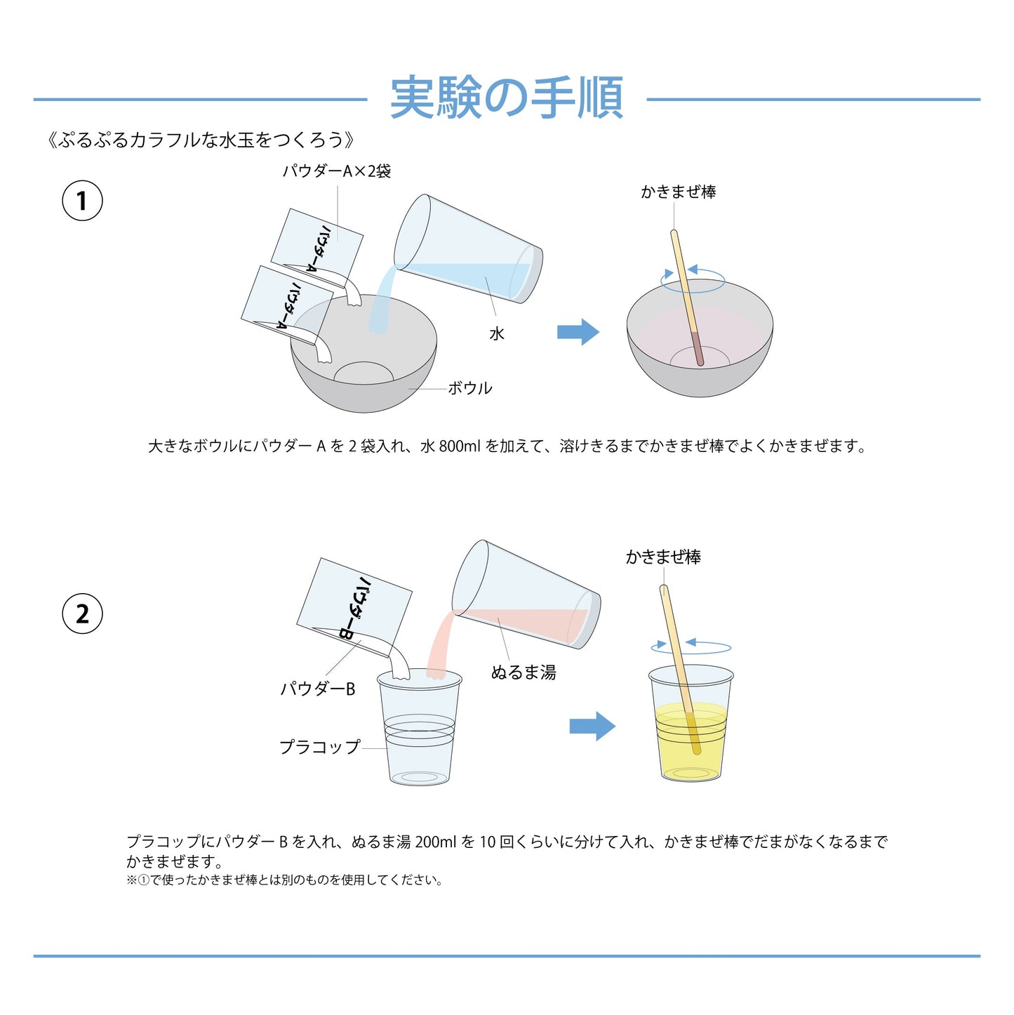 【おうちでできる！サイエンス&クラフトシリーズ】ぷるぷるカラフルなつかめる水玉をつくろう！