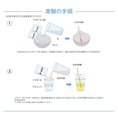 【おうちでできる！サイエンス&クラフトシリーズ】ぷるぷるカラフルなつかめる水玉をつくろう！